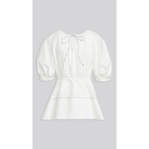 PROENZA Schouler Women BNWOT White Puff Sleeve Poplin Top New White Label - Picture 3 of 15